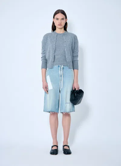Maison Margiela Women's Short Sleeve Sweater In Gray