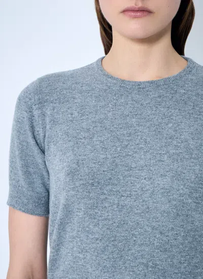 Maison Margiela Women's Short Sleeve Sweater In Gray