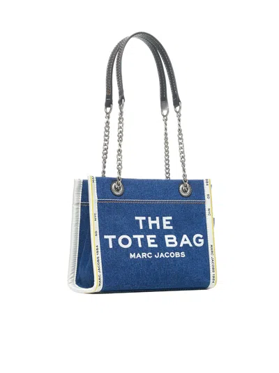 Marc Jacobs Women Blue The Denim Chain Small Tote Bag