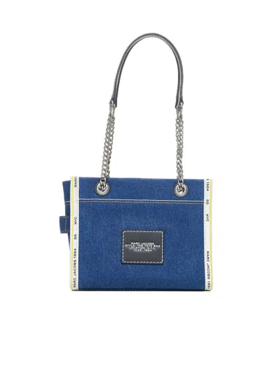 Marc Jacobs Women Blue The Denim Chain Small Tote Bag