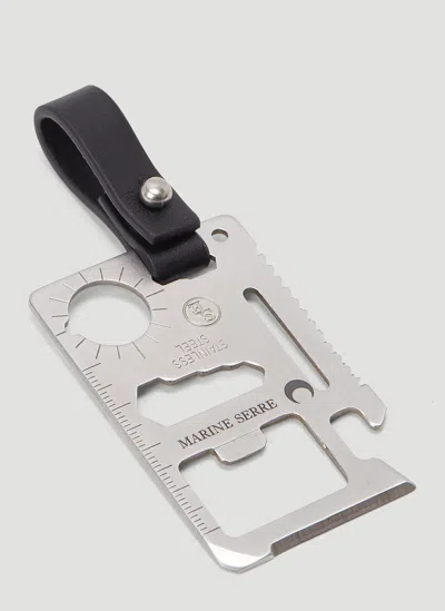 Marine Serre Men Survival Card Talisman Keychain