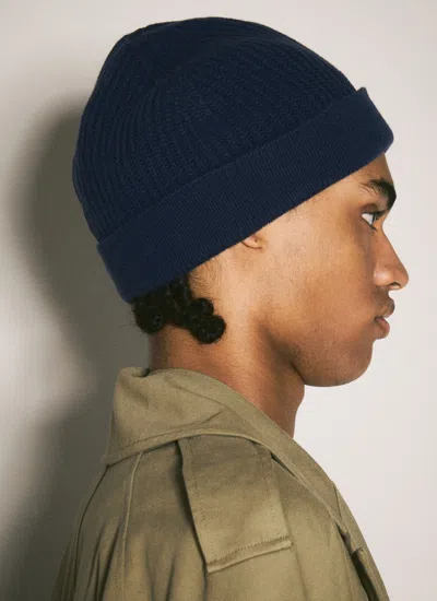 Marni Men Hand-embroidered Logo Beanie Hat