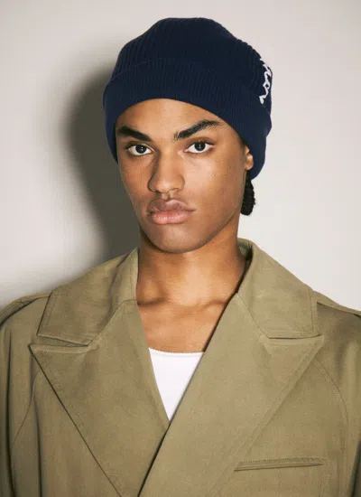 Marni Men Hand-embroidered Logo Beanie Hat