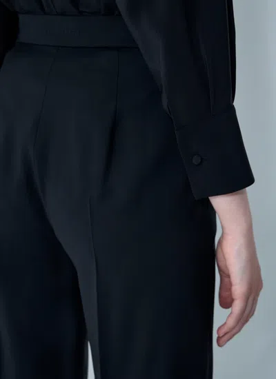 Max Mara Women Tailored Wool Pants In Black