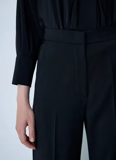 Max Mara Women Tailored Wool Pants In Black
