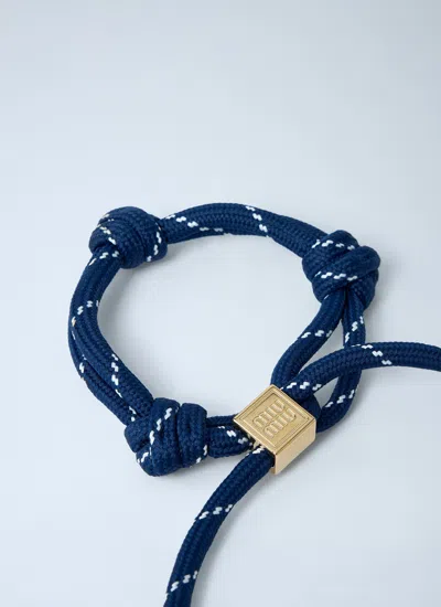 Miu Miu Women Cord Bracelet In Green