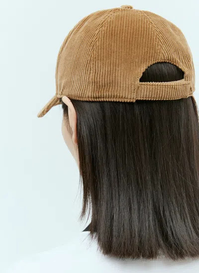 Miu Miu Women Embossed Logo Velvet Baseball Cap