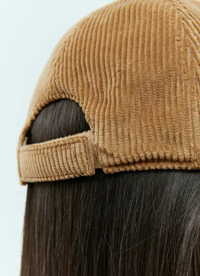 Miu Miu Women Embossed Logo Velvet Baseball Cap