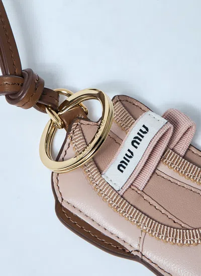 Miu Miu Miumiu Women Miu Ballet Leather Keychain Trick