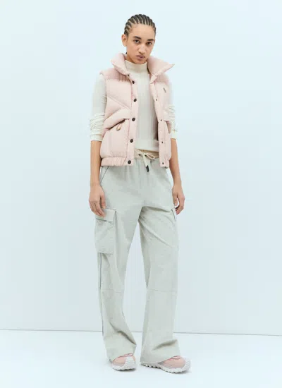 Moncler Grenoble Women Corduroy Cargo Pants In White