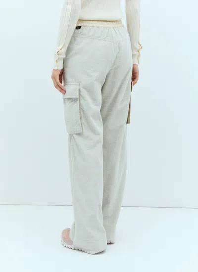 Moncler Grenoble Women Corduroy Cargo Pants In White