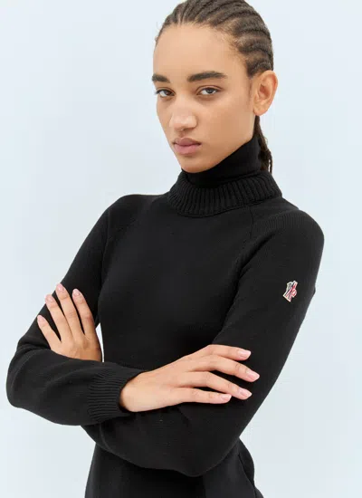 Moncler Grenoble Women Wool Turtleneck Jumper In Black