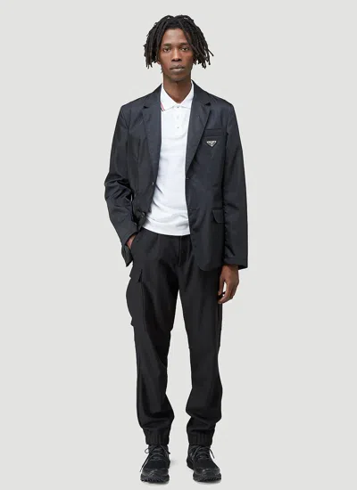 Moncler Classic White Cotton Polo With Signature Tri-color Trim