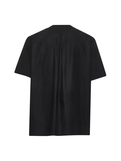 Moncler Women Black Cotton Pocket T-shirt In Black