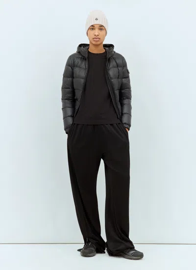 Moncler Women Gles Hooded Short Down Jacket In Black
