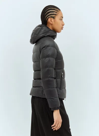 Moncler Women Gles Hooded Short Down Jacket In Black