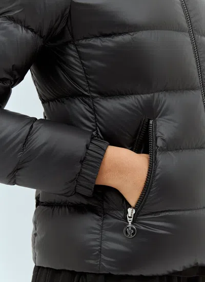 Moncler Women Gles Hooded Short Down Jacket In Black
