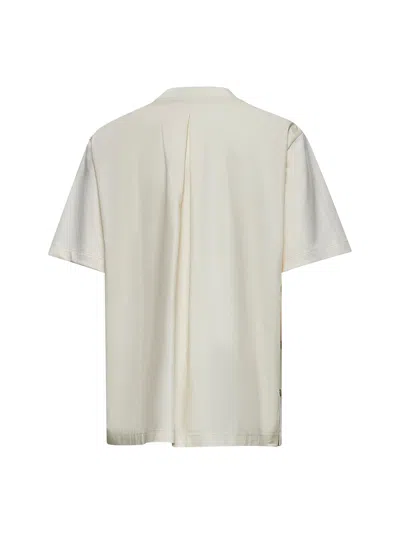 Moncler Women Ivory Cotton Pocket T-shirt In White