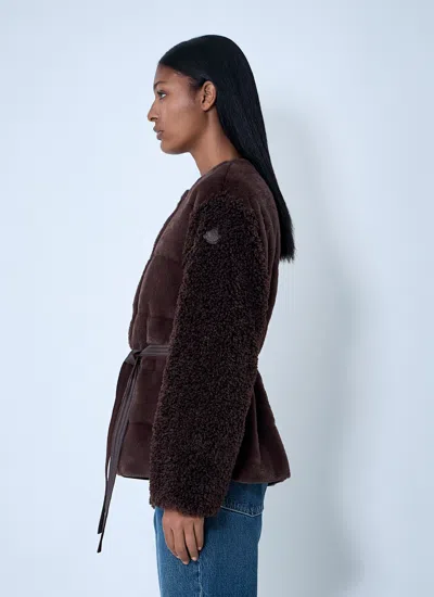 Moncler Women Jouillat Down Jacket In Brown