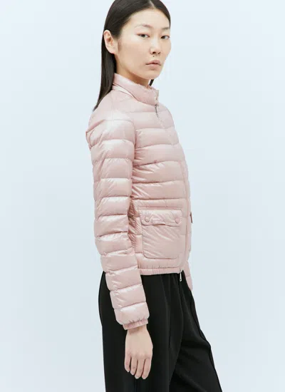 Moncler Women Lans Short Down Jacket In Pink
