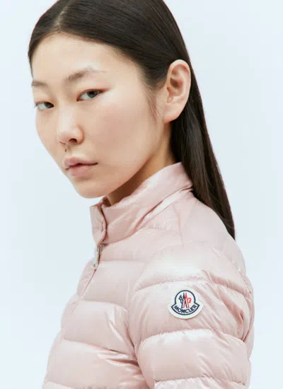 Moncler Women Lans Short Down Jacket In Pink