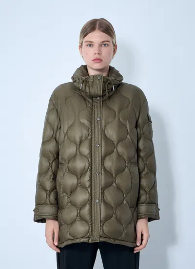 Moncler Women Lombi Short Parker Jacket In Green