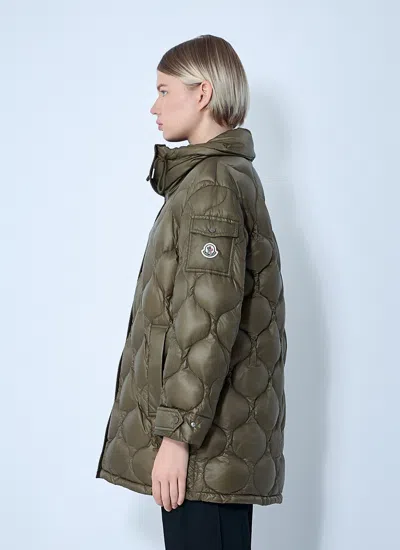 Moncler Women Lombi Short Parker Jacket In Green
