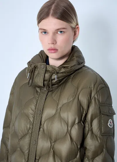 Moncler Women Lombi Short Parker Jacket In Green
