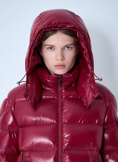Moncler Women Maire Hooded Short Down Jacket In Red