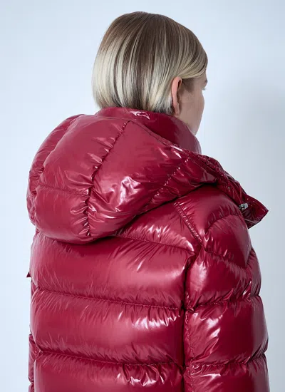 Moncler Women Maire Hooded Short Down Jacket In Red