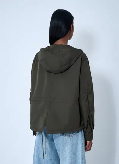 Moncler Women Noizay Short Parka Jacket In Green