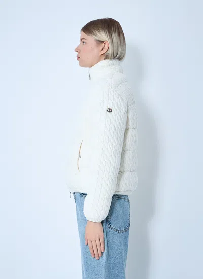 Moncler Women Padded Cabel Cardigan In Blue