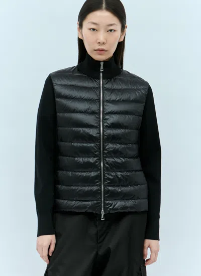 Moncler Women Padded Zip-up Cardigan In Blue