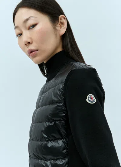 Moncler Women Padded Zip-up Cardigan In Blue