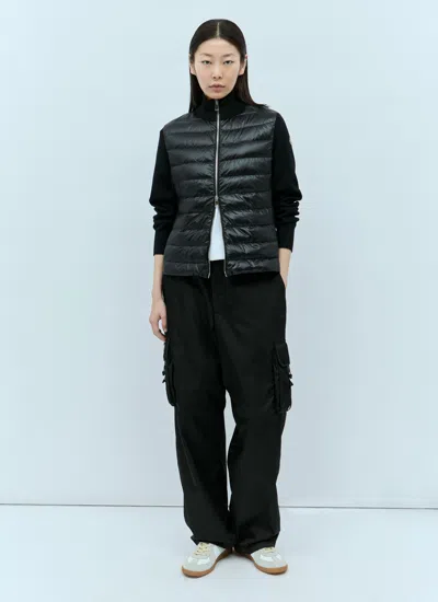 Moncler Women Padded Zip-up Cardigan In Blue