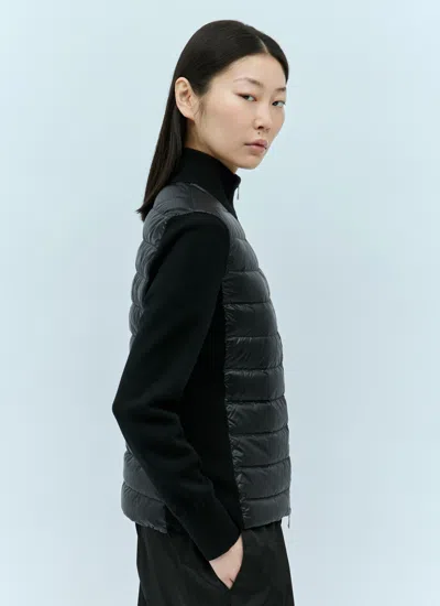 Moncler Women Padded Zip-up Cardigan In Blue