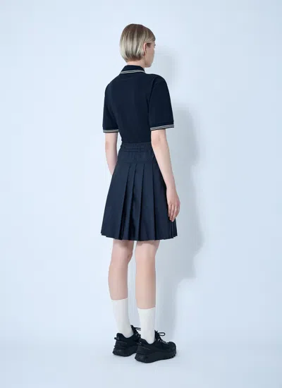 Moncler Women Piquet Polo Shirt Dress In Blue