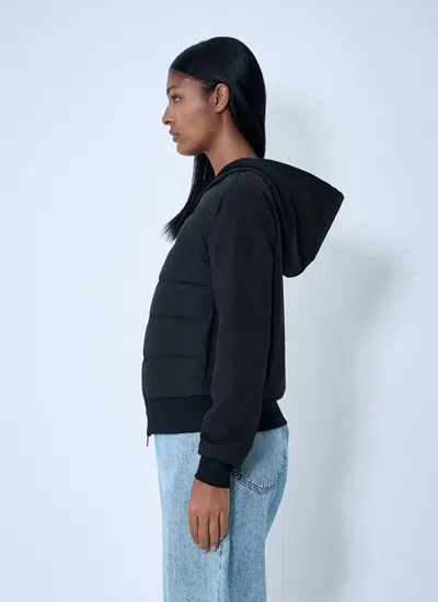 Moncler Women Quilted Hooded Cardigan In Blue