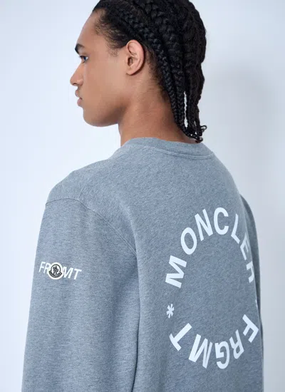 Moncler X Frgmt Hiroshi Fujiwara Men Logo Motif Sweatshirt In Blue