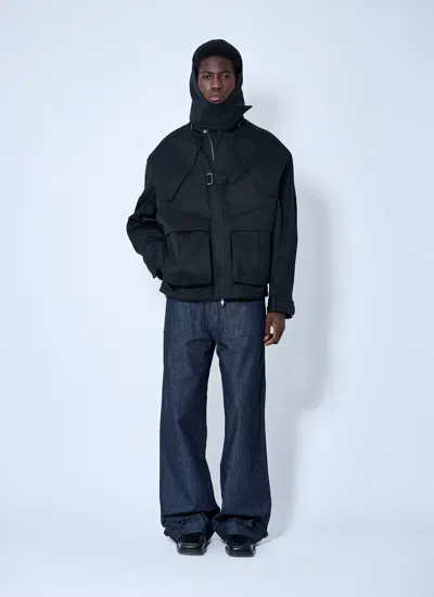 Mugler Men Heavy-duty Cotton Jacket In Black