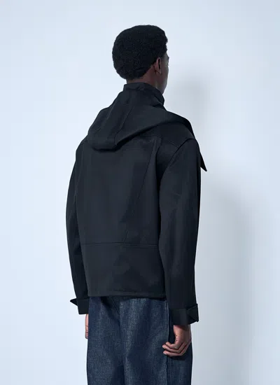 Mugler Men Heavy-duty Cotton Jacket In Black