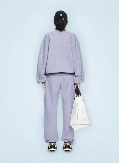 Off-white Off White Women Embroidered Ow Sweatshirt In Purple