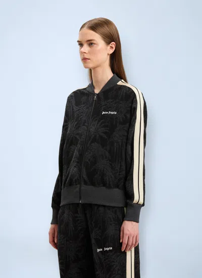 Palm Angels Women Palm Jacquard Track Jacket In Black