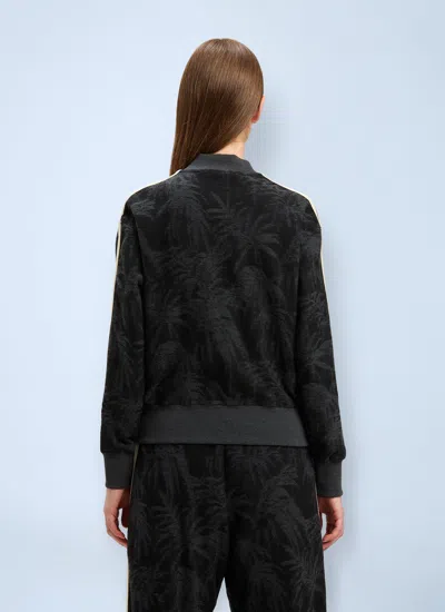 Palm Angels Women Palm Jacquard Track Jacket In Black