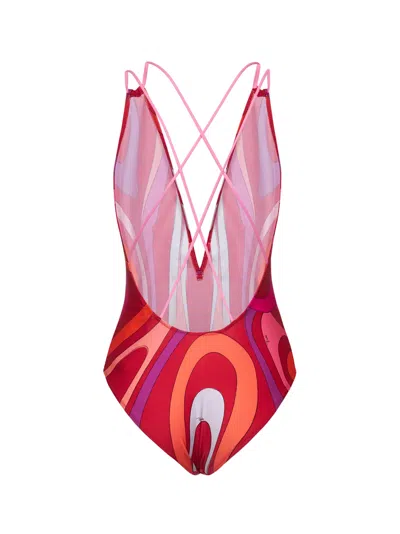Pucci Women Marmo Print Lycra One-piece Swimsuit
