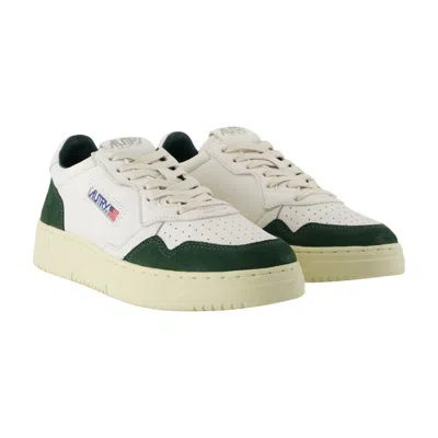 Autry Goatskin And Suede Medalist Low Sneakers In Multi