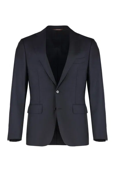 Canali Wool Two-pieces Suit In Blue