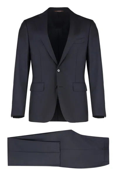 Canali Wool Two-pieces Suit In Blue