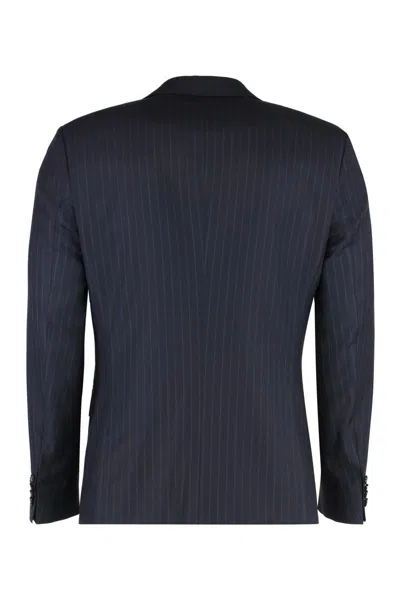 Hugo Boss Boss Virgin Wool Two-pieces Suit In Blue