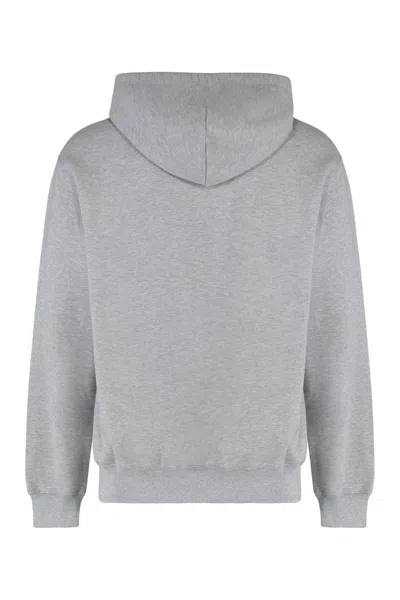 Gucci Hoodie With Dropped Shoulder And Kangaroo Pocket In Gray